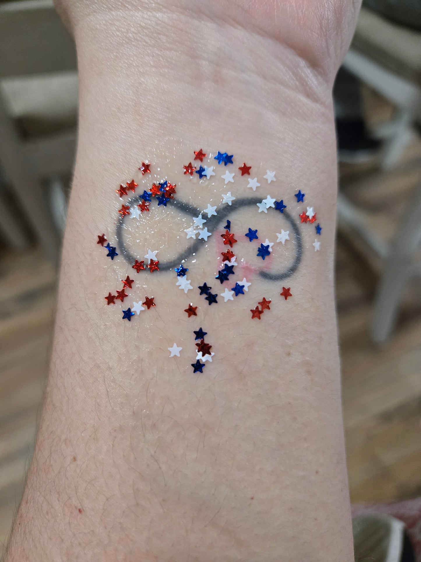 Patriotic Star Face Glitter