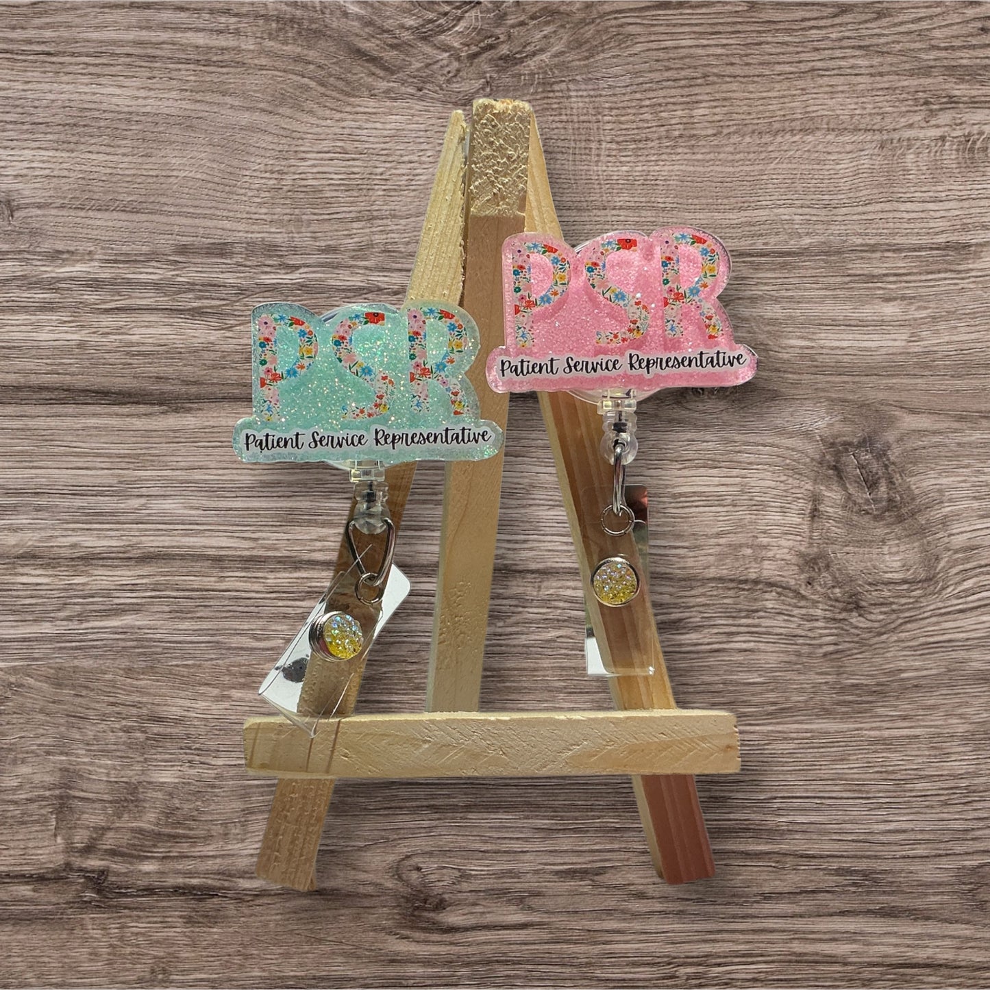PSR Floral Letters Badge Reel