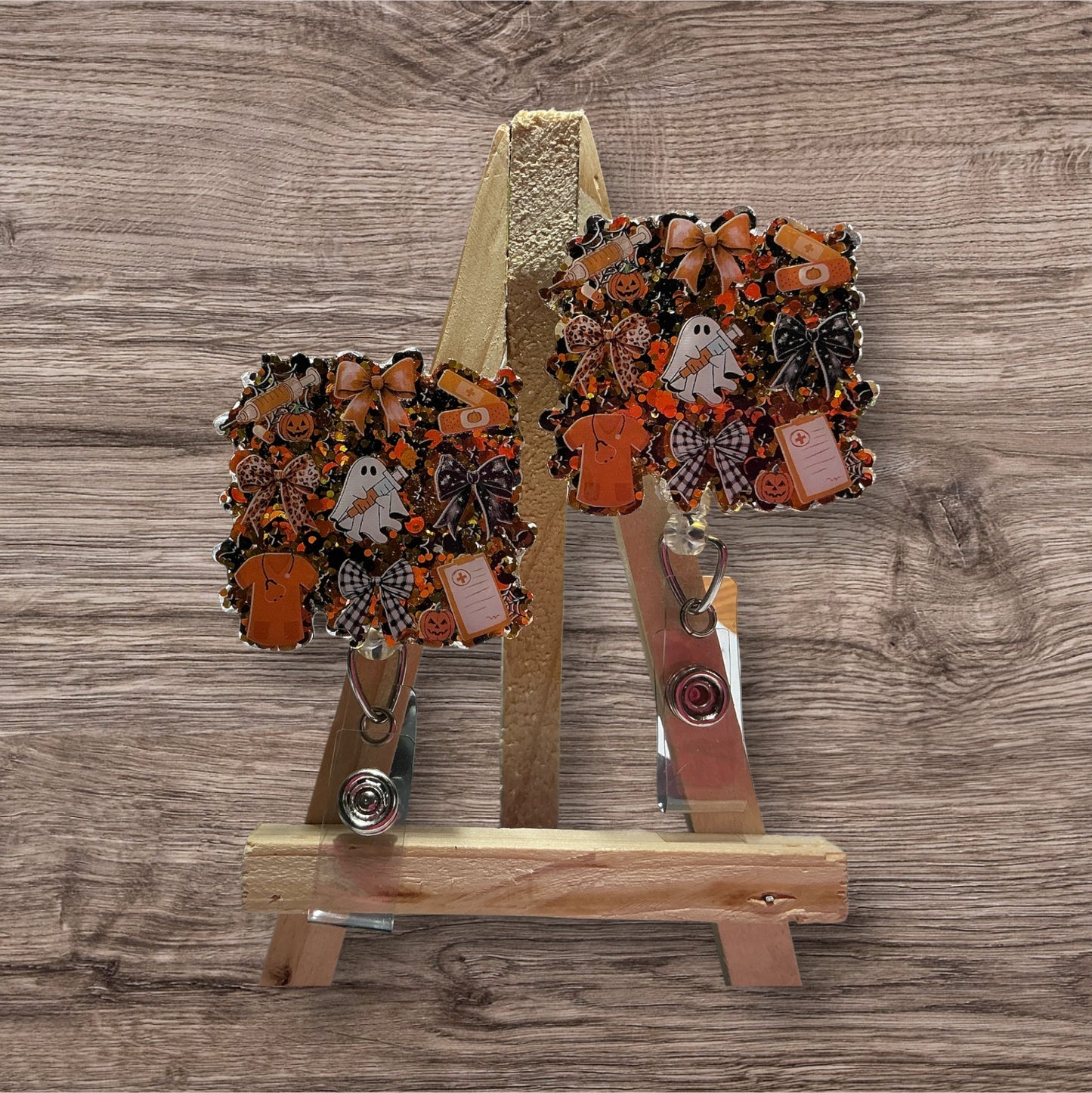 Halloween Theme Medical Badge Reel