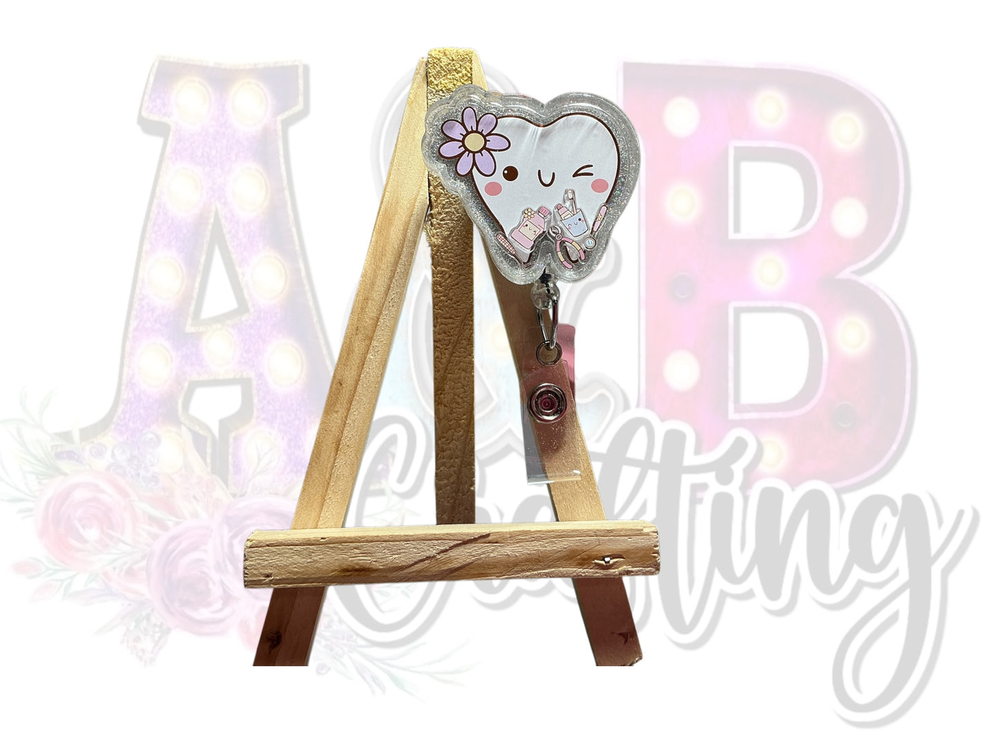 Dental Dry Shaker Badge Reel