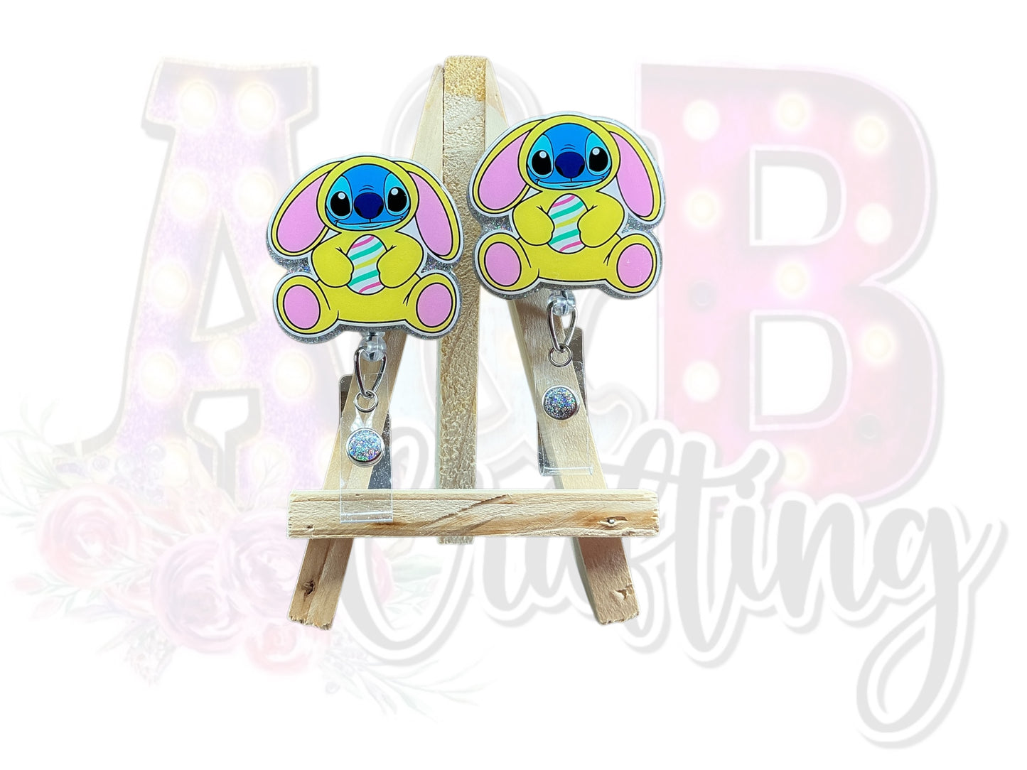 Stitch Easter Badge Reel
