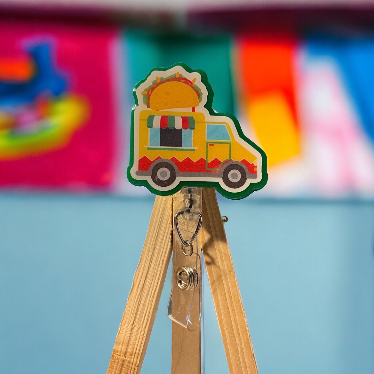 Taco Truck Badge Reel