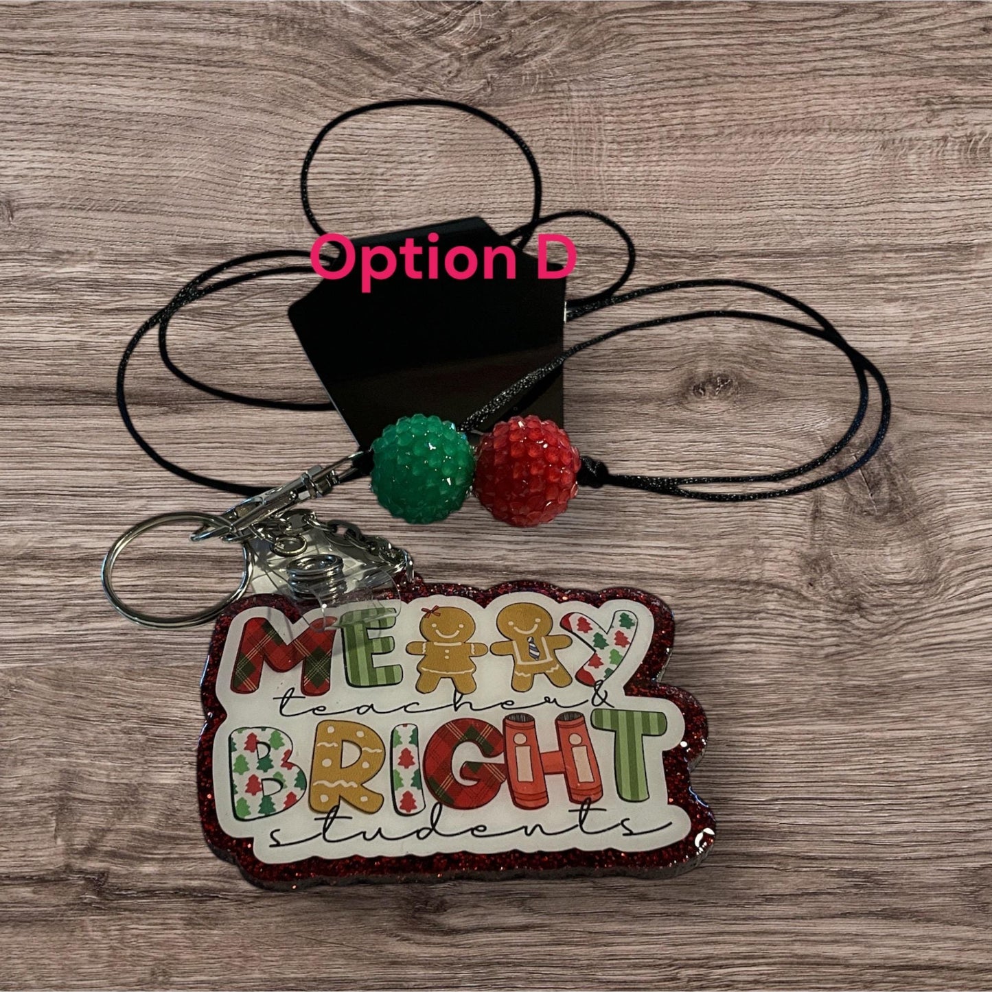 Merry Teacher Bright Students Lanyard