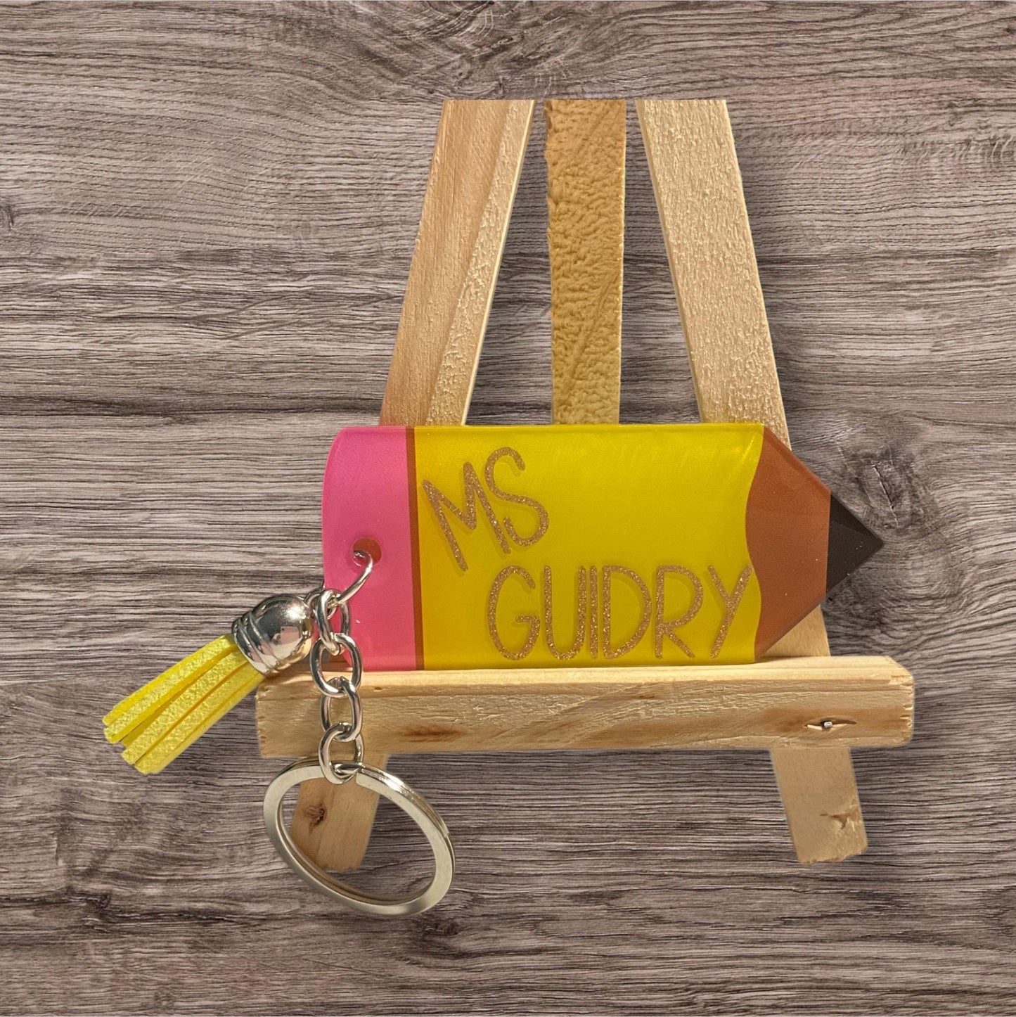 Personalized Pencil Keychain