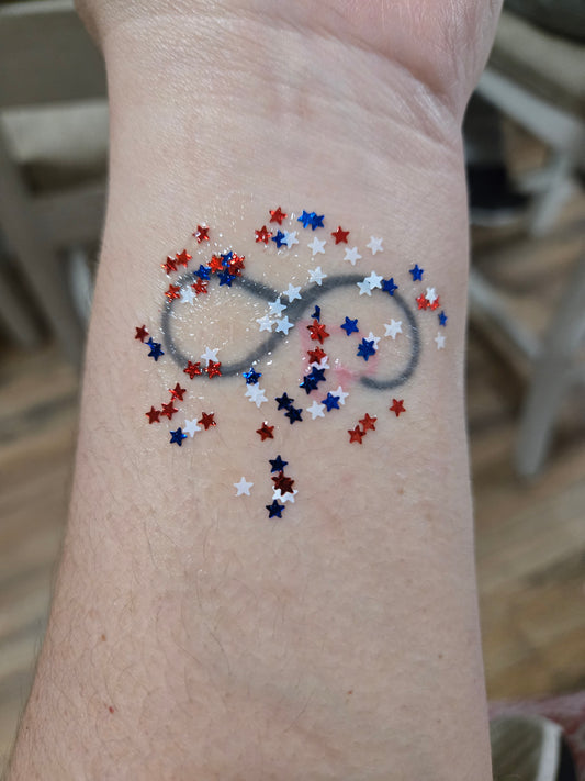 Patriotic Star Face Glitter