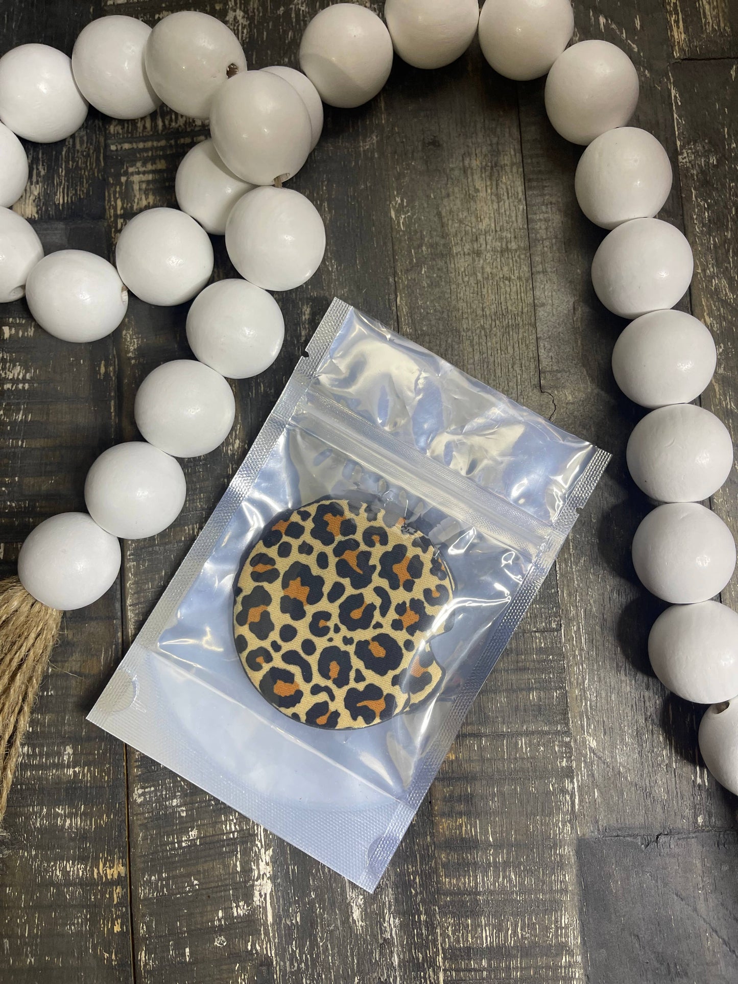 Brown Leopard Car Coasters