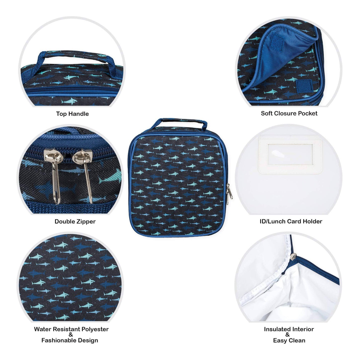 Shark Pattern Lunchbag