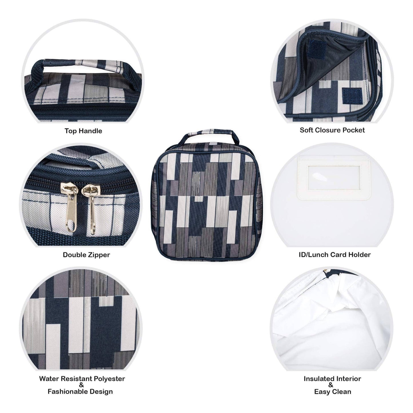 Space Gray & Navy Lunchbag