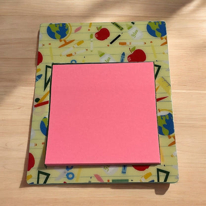Teacher Theme Sticky Note Pad Holder