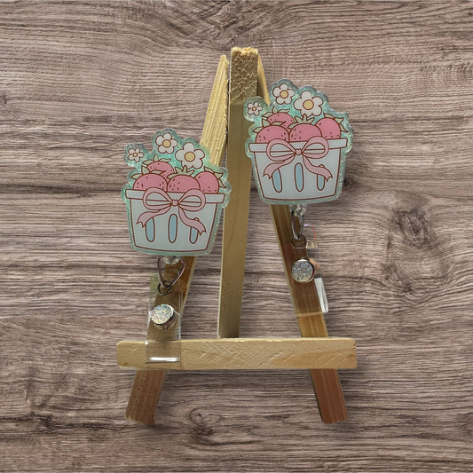 Strawberry Basket Badge Reel