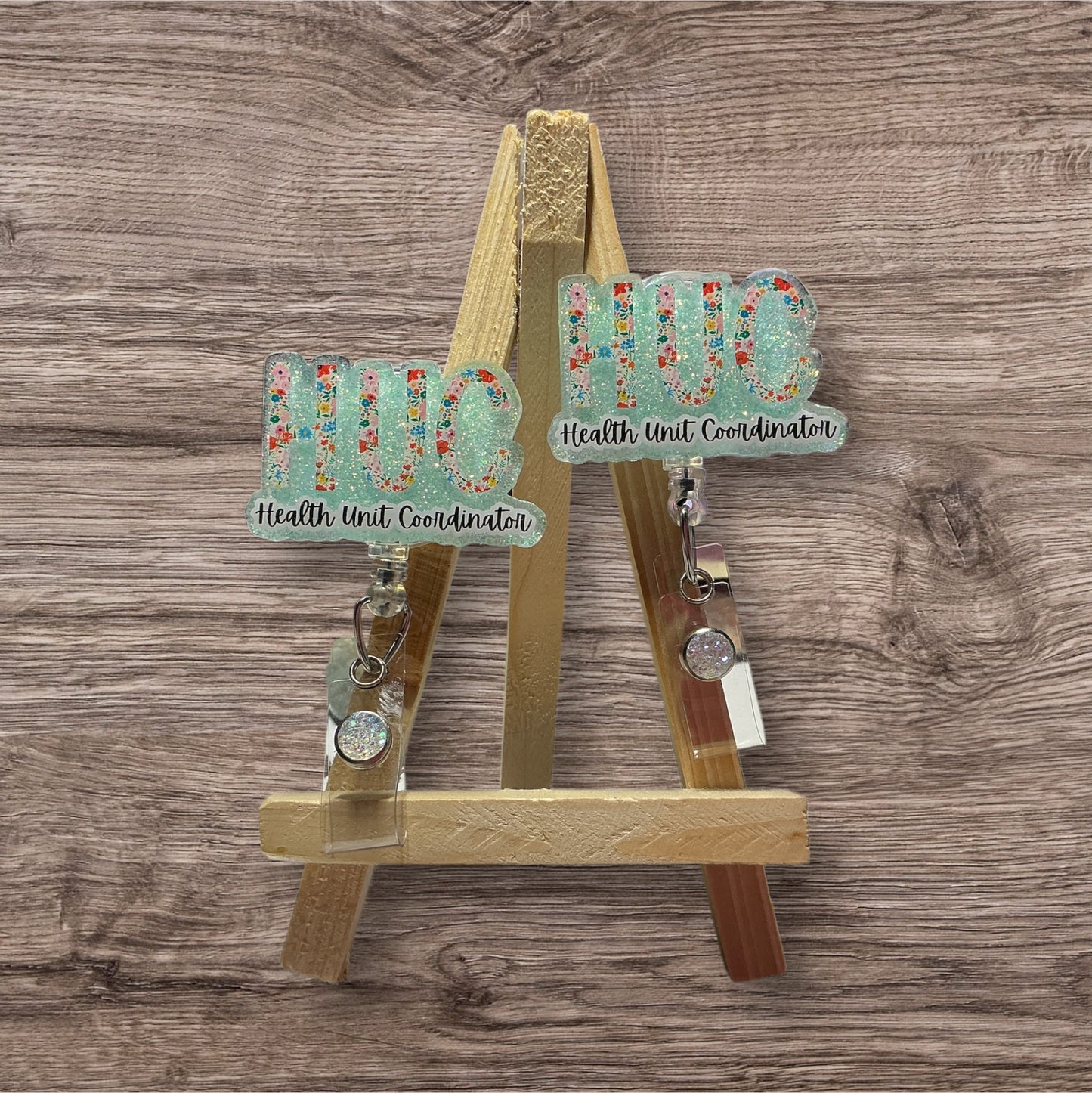 HUC Floral Letters Badge Reel