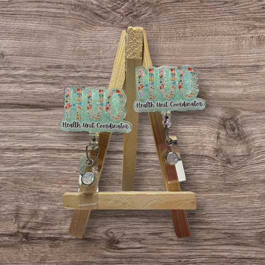 HUC Floral Letters Badge Reel