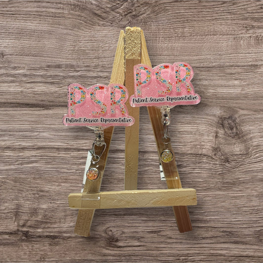 PSR Floral Letters Badge Reel