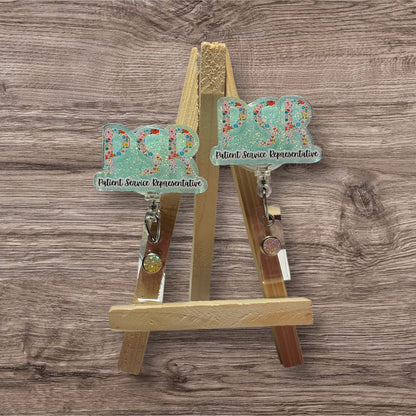 PSR Floral Letters Badge Reel