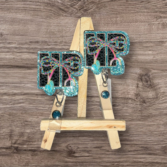 NP with Leopard Letters Badge Reel
