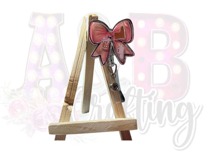 Fall Bow Dry Shaker Badge Reel