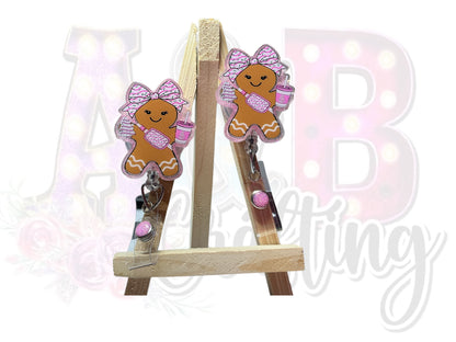 Gingerbread Girls Badge Reel (multiple options)