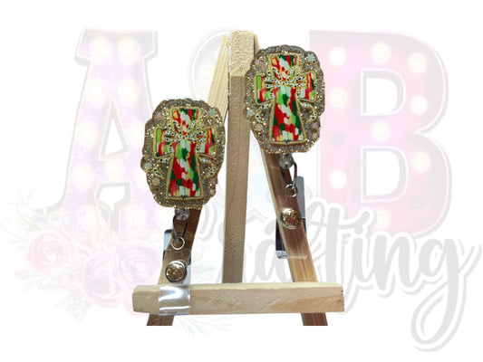 Christmas Cross Badge Reel