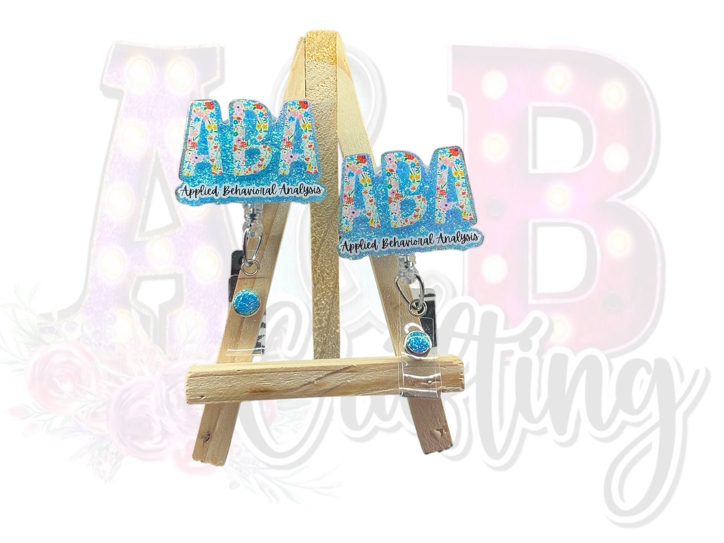 Floral ABA Badge Reel