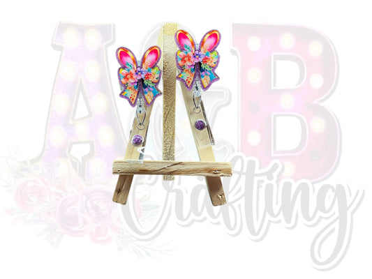 Floral Bunny Ears Badge Reels