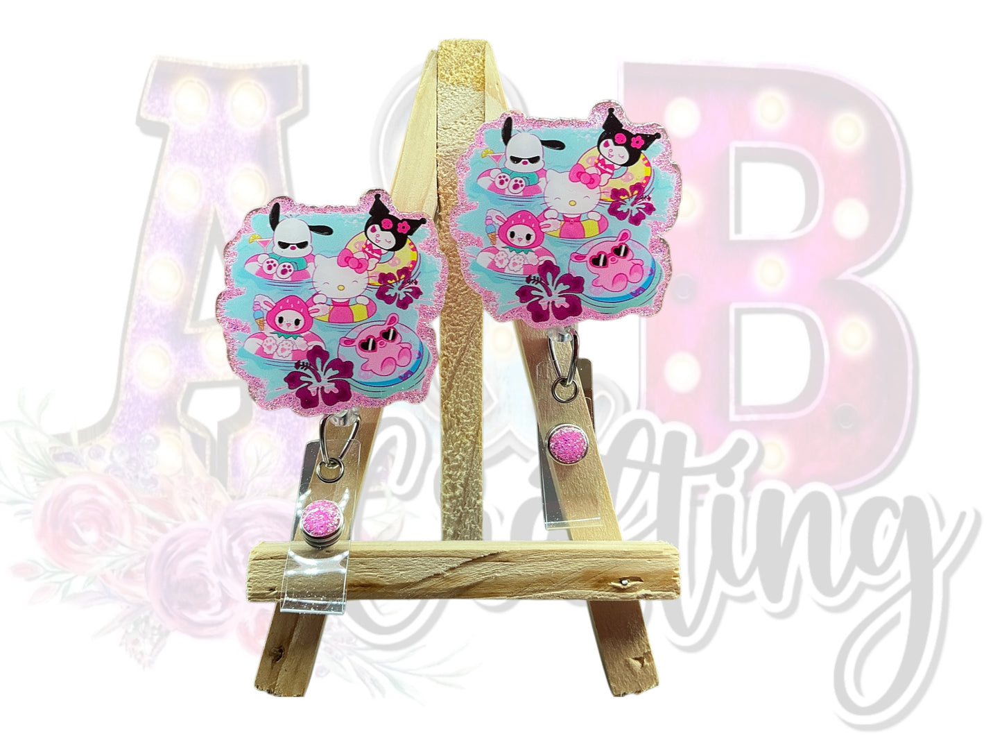 Summer Hello Kitty and Friends Badge Reel