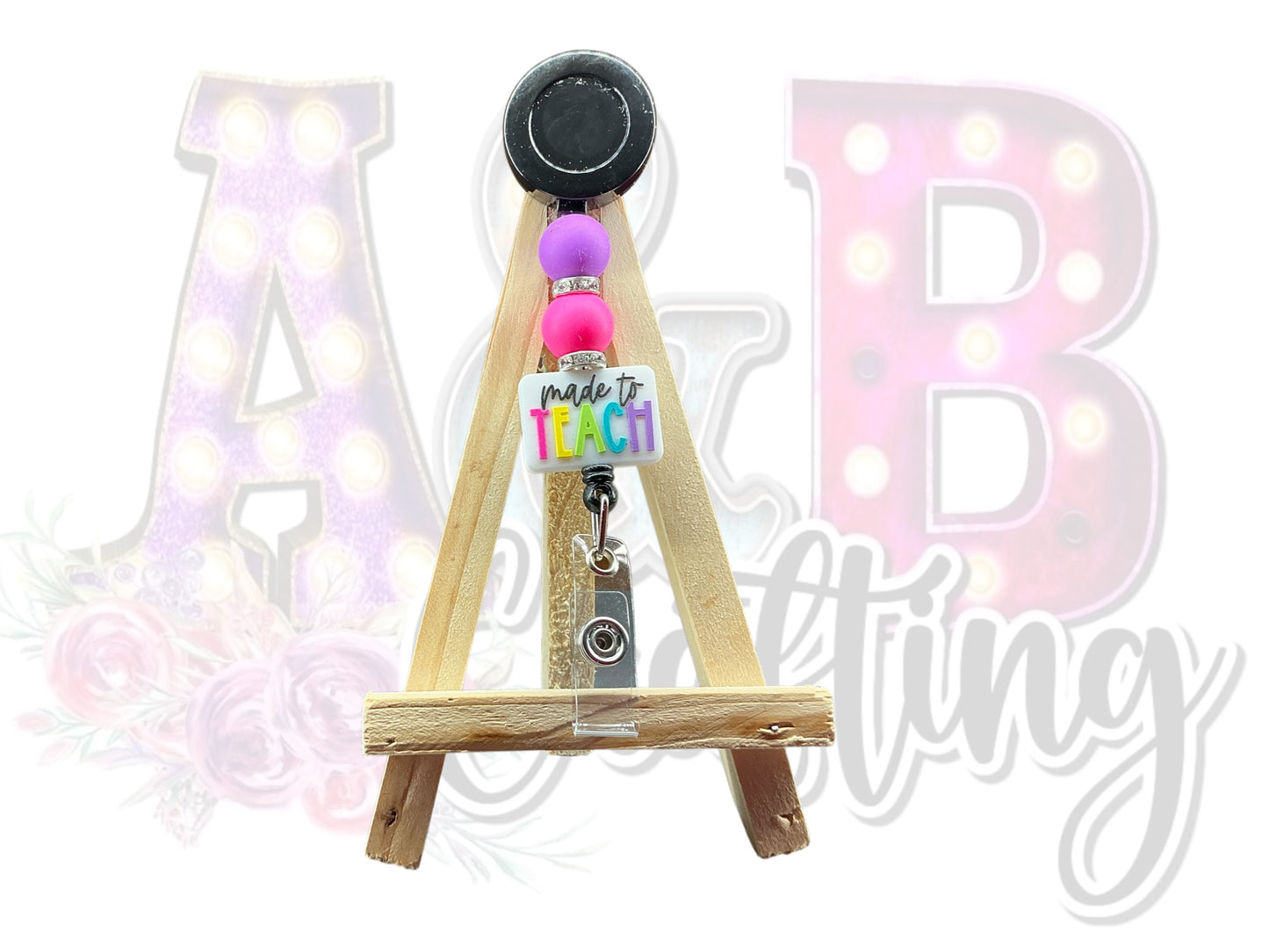 Beaded Badge Reel