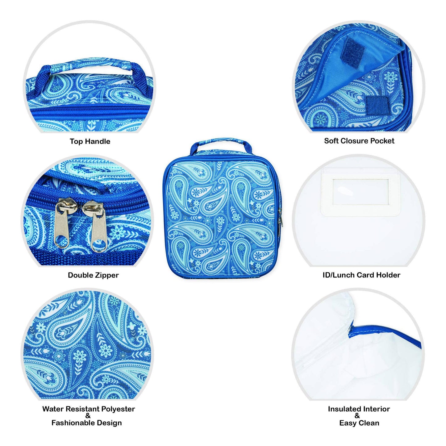 Blue Paisley Lunchbag