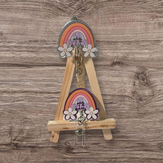 ER Nurse Rainbow Badge Reel