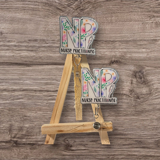 Floral NP Badge Reel