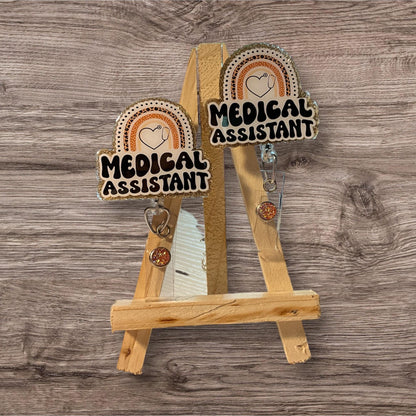 Medical Assistant Rainbow Badge Reel