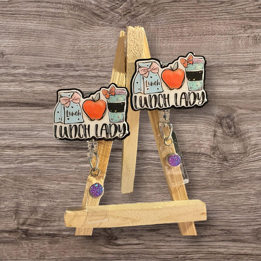 Lunch Lady Badge Reel