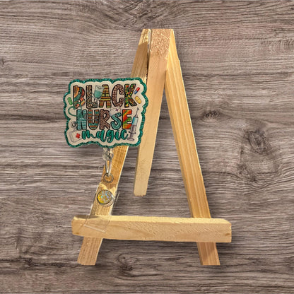 Black Nurse Magic Badge Reel