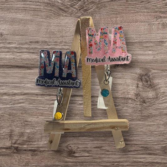 MA Floral Letters Badge Reel