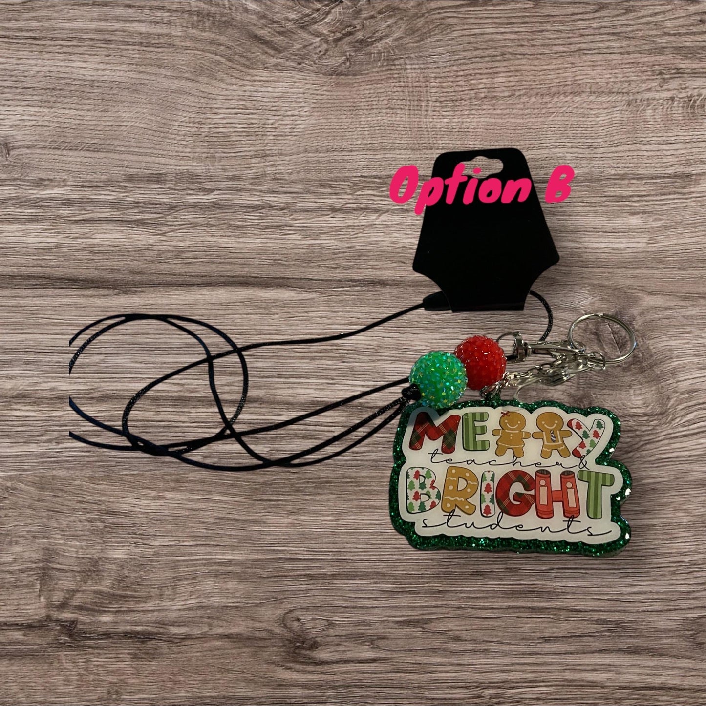 Merry Teacher Bright Students Lanyard