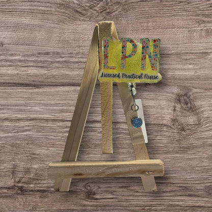 LPN Floral Letters Badge Reel