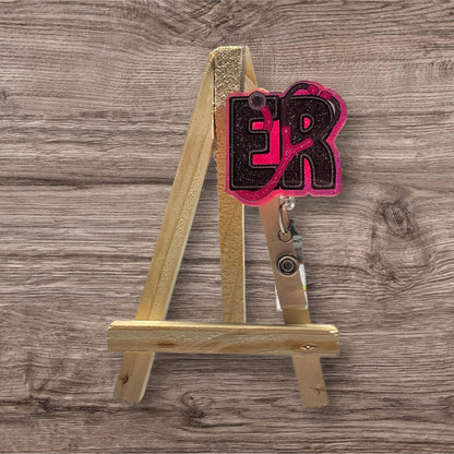 ER Faux Sparkle Letters Badge Reel
