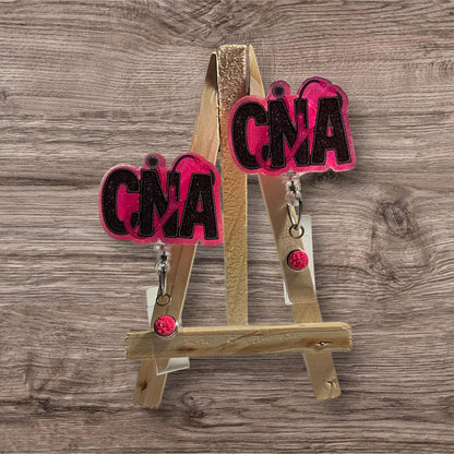 CNA Faux Sparkle Letters Badge Reel