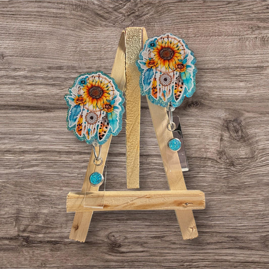 Aqua Dream Catcher Badge Reel
