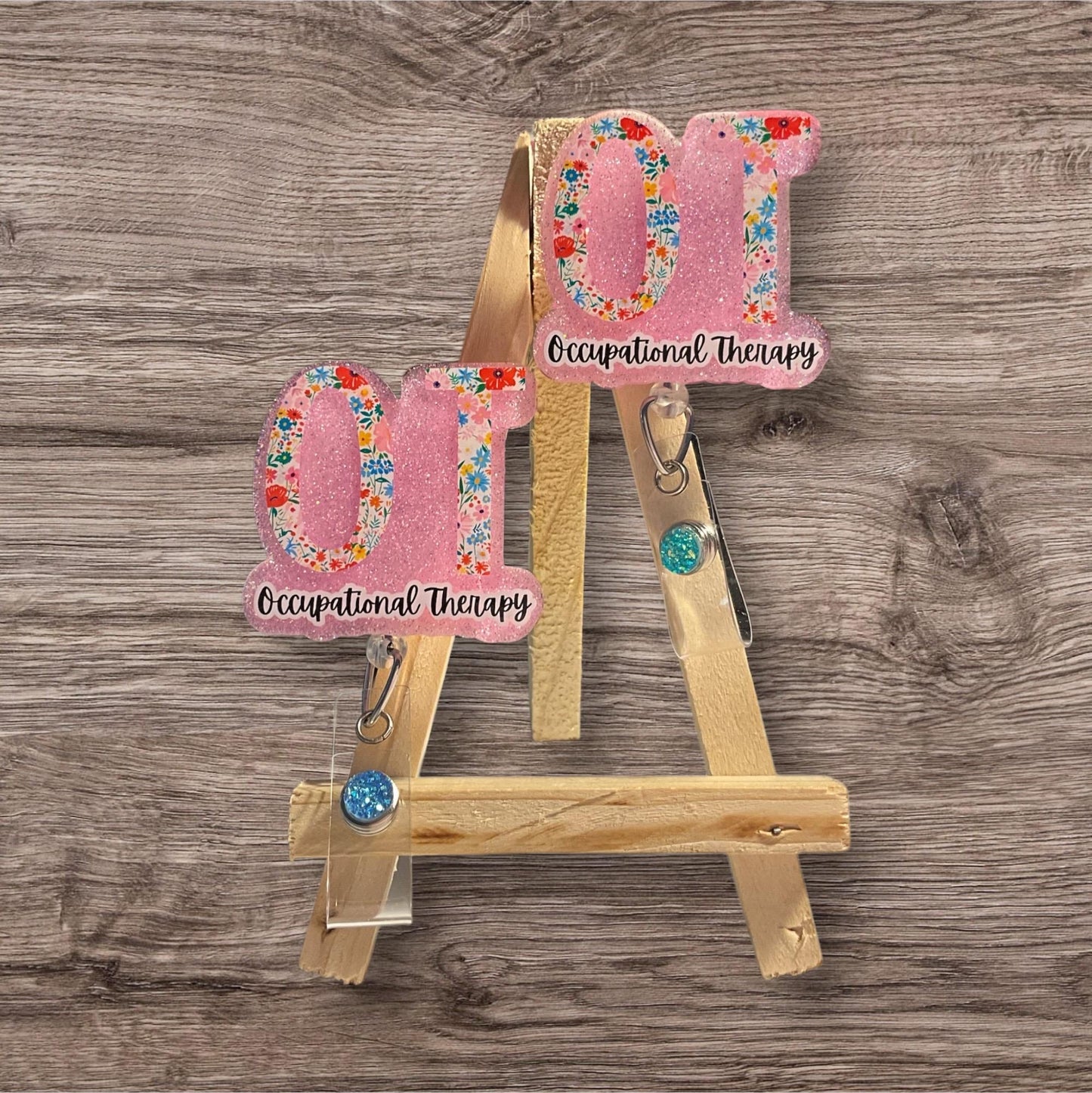 OT Floral Letters Badge Reel