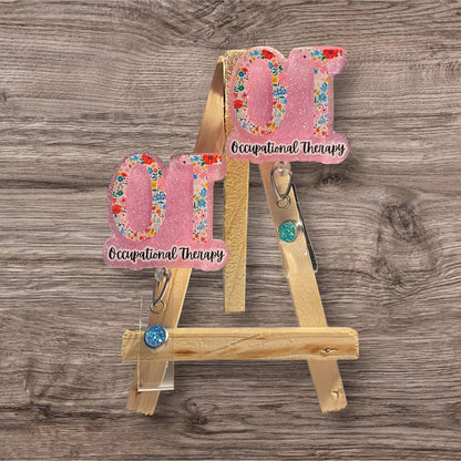OT Floral Letters Badge Reel