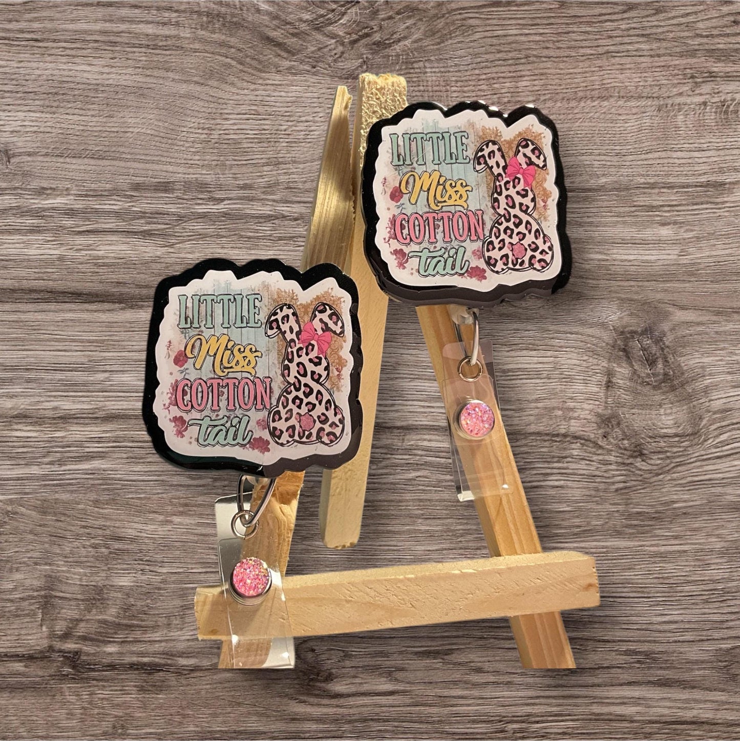 Little Miss Cotton Tail Badge Reel