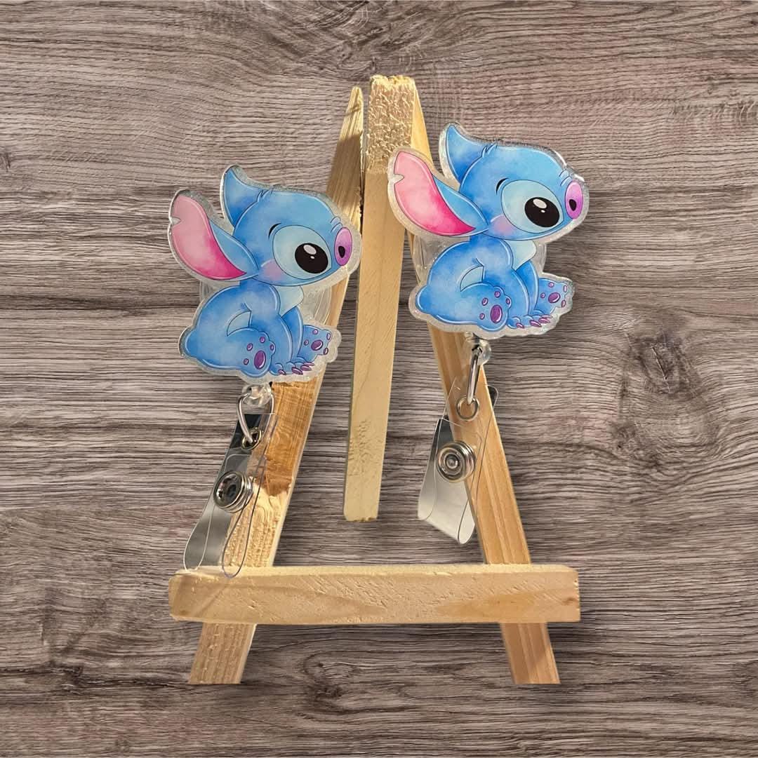 Blue dog Badge Reel