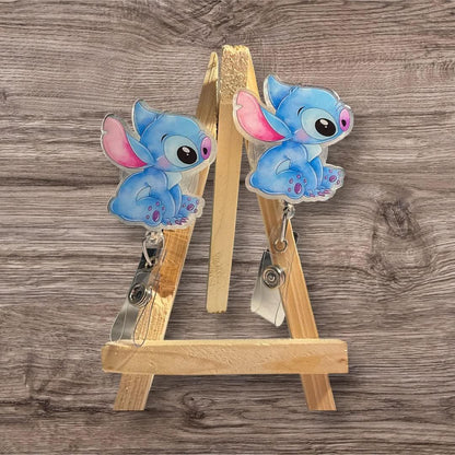 Blue dog Badge Reel