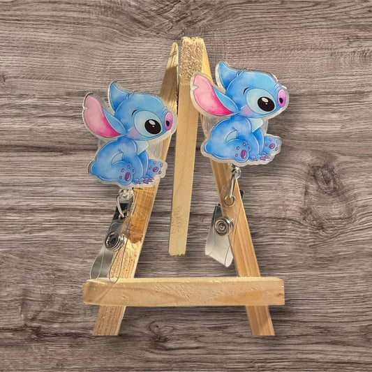 Blue dog Badge Reel
