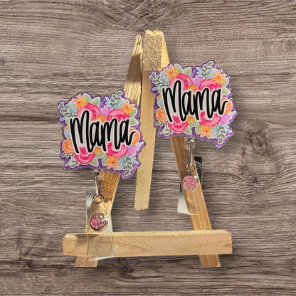 Mama Floral Badge Reel