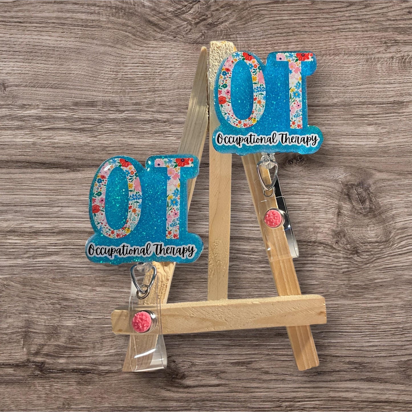 OT Floral Letters Badge Reel