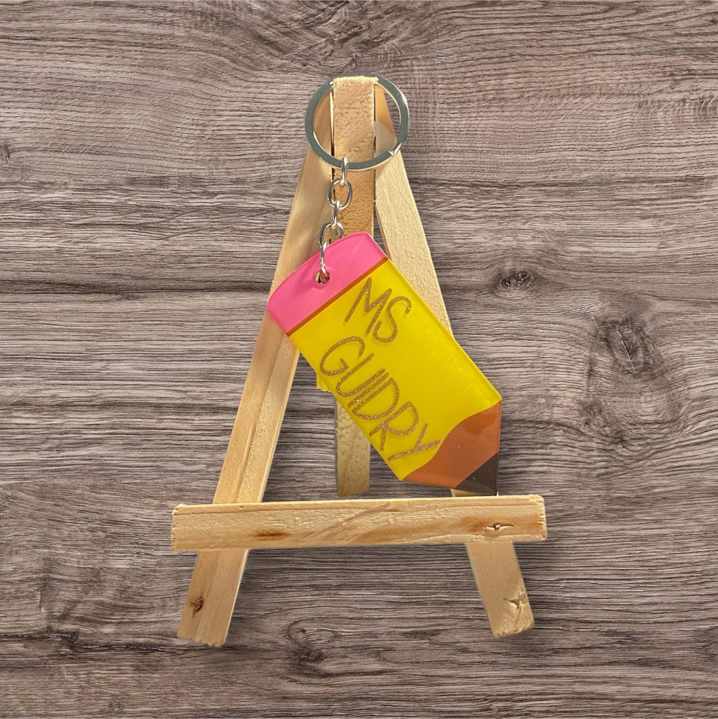 Personalized Pencil Keychain