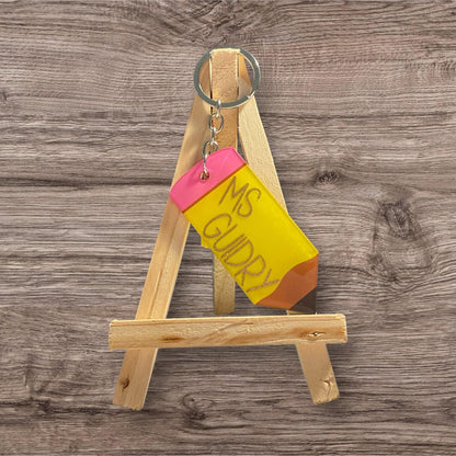 Personalized Pencil Keychain