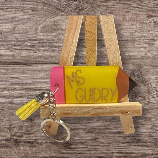 Personalized Pencil Keychain