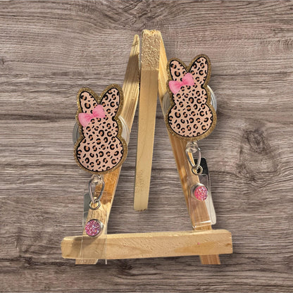 Leopard Bunny Badge Reel